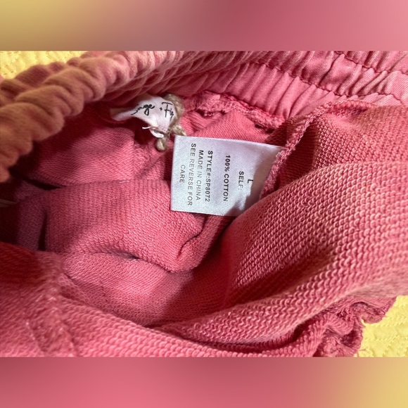 H022 NWT Sage + Fig Top M pp27 Pants L W15 Dusty Pink Bow Lounge Pants Set - Picture 15 of 16